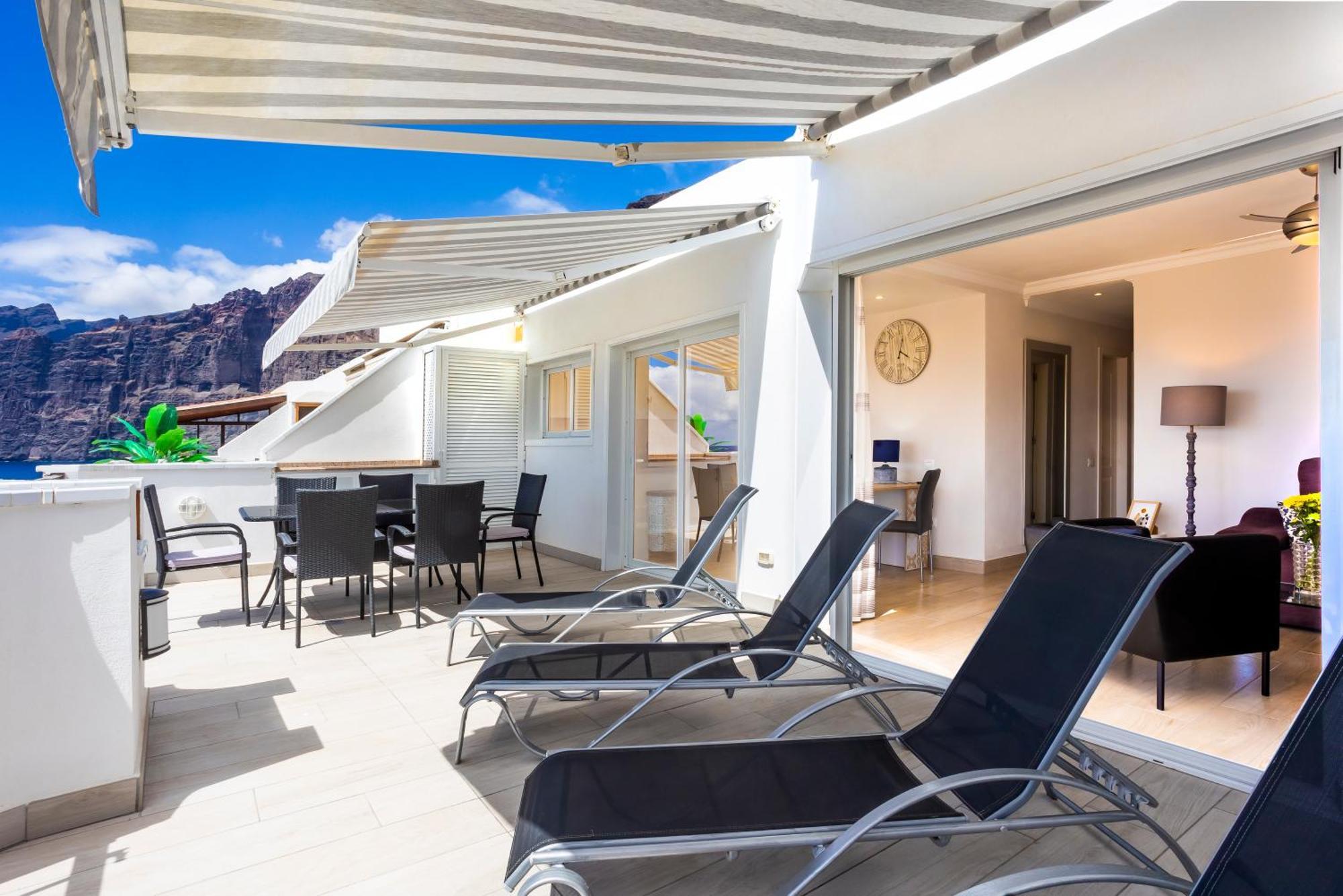 Ocean Panorama - 3 Ac Bedrooms, Private Garage, New Pool, 2 Bathrooms, Tv Channels Acantilado de los Gigantes Ngoại thất bức ảnh